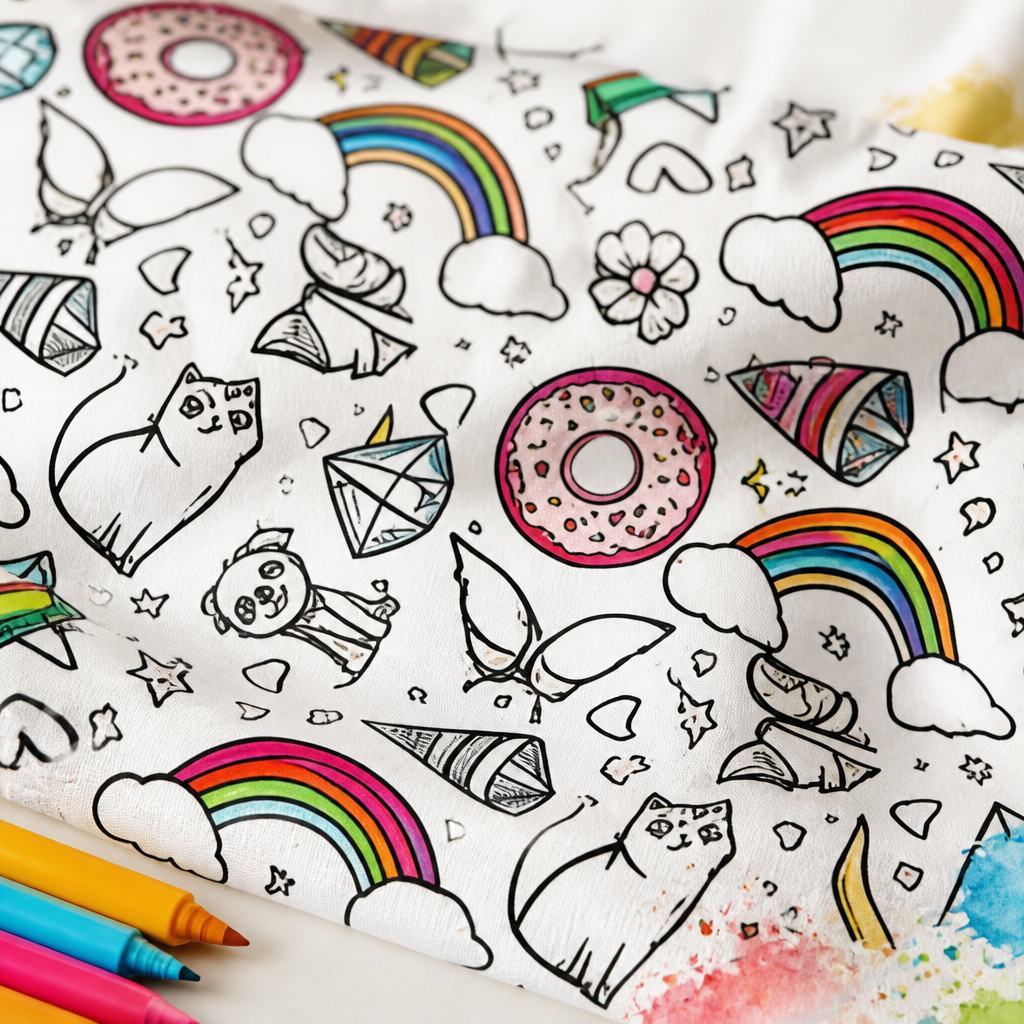 DIY Doodling Beach Towel with 24 Colors Acrylic Paint Markers