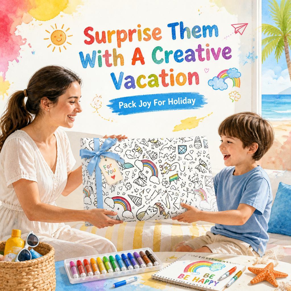 DIY Doodling Beach Towel with 24 Colors Acrylic Paint Markers