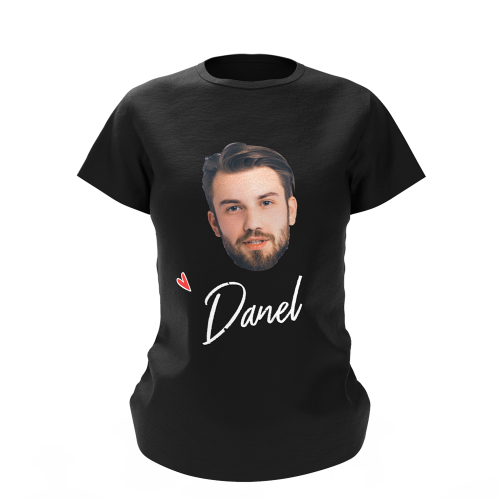 Custom Photo Name Woman T-shirt