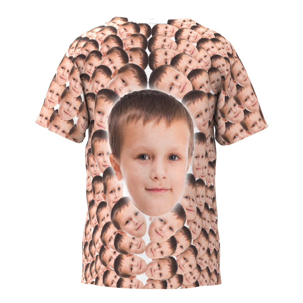 Kids Size Custom Your Face All Over Print T-shirt