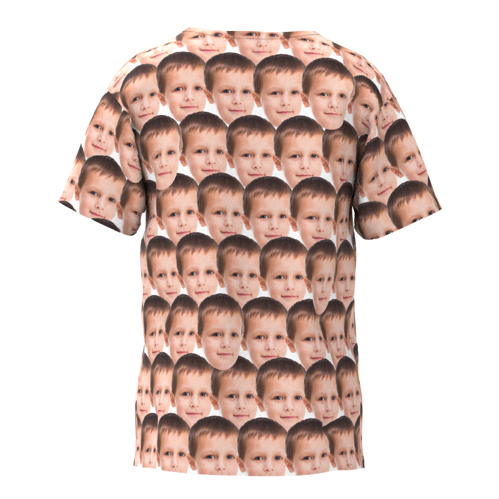 Kids Size Custom Mash Face T-shirt All Over Print Tee