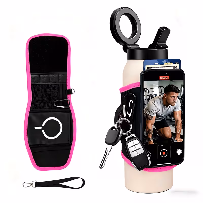 magnetic gym water bottle bag portable storage organizer for   earphone card   additions Product details 5