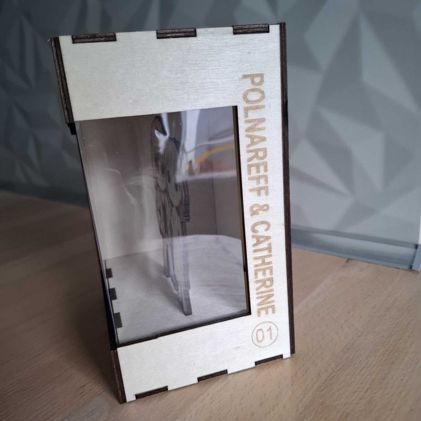 Mini Music Wooden Photo Light Box Auto-Music Player Custom Photo with Light Personalized Music Acrylic Box | Christmas Gift for Couples