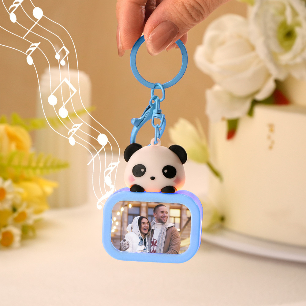 Custom Music Player Keychain with Personalized Photo Portable Makeup Mirror The Perfect Personalized Anniversary Gift for Couples