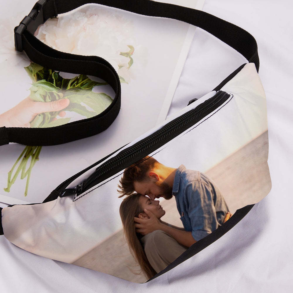 Photo Waist Bag Personlized Picture Sports Bag Custom Full Print Pack Gift for Love for Family