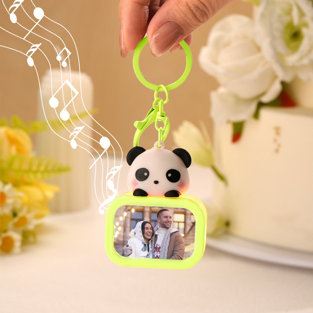 Custom Music Player Keychain with Personalized Photo Portable Makeup Mirror The Perfect Personalized Anniversary Gift for Couples