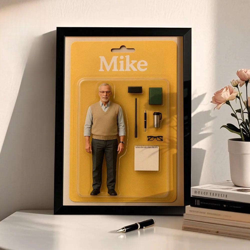 Custom Action Figure Portraits | Personalized Toy Box Art | Custom Photo Frame Decorations