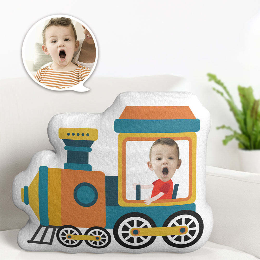 Custom Face Pillow Train Driver Personalized Photo Doll MiniMe Pillow Gifts for Kids - mysiliconefoodbag