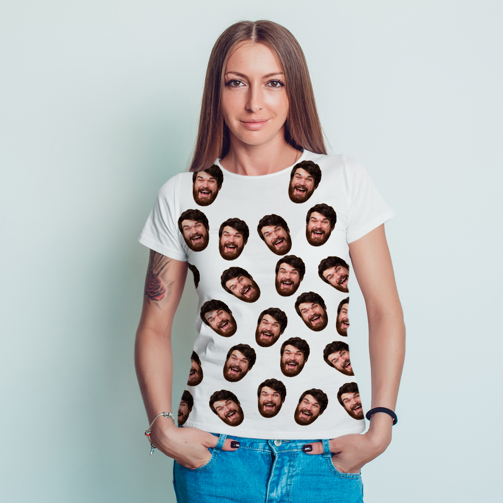 Custom My Face  All Over Print Women's T shirt