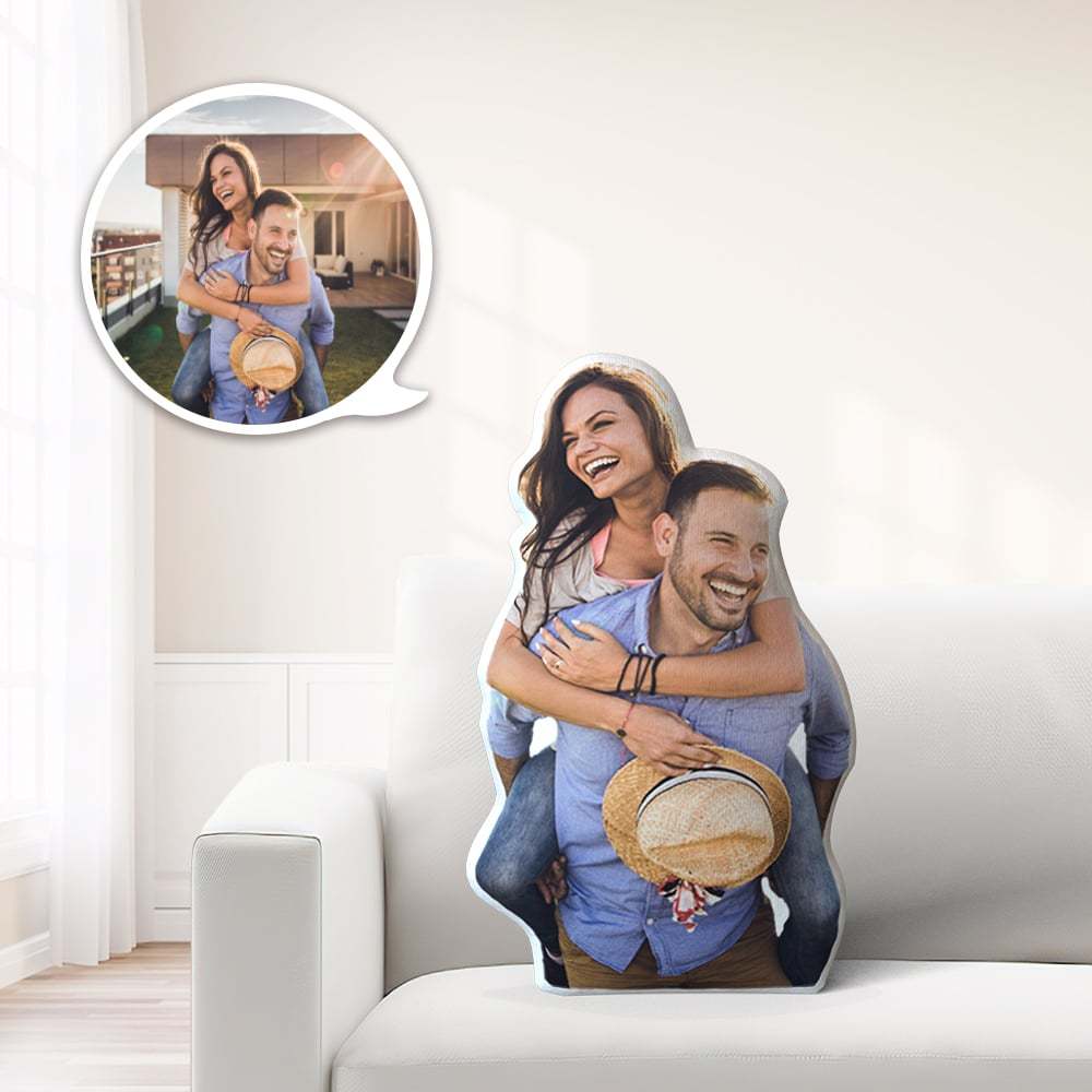 Gifts for Her Custom Couple Pillow, Personailzed Face Pillow, 3D Portrait Pillow