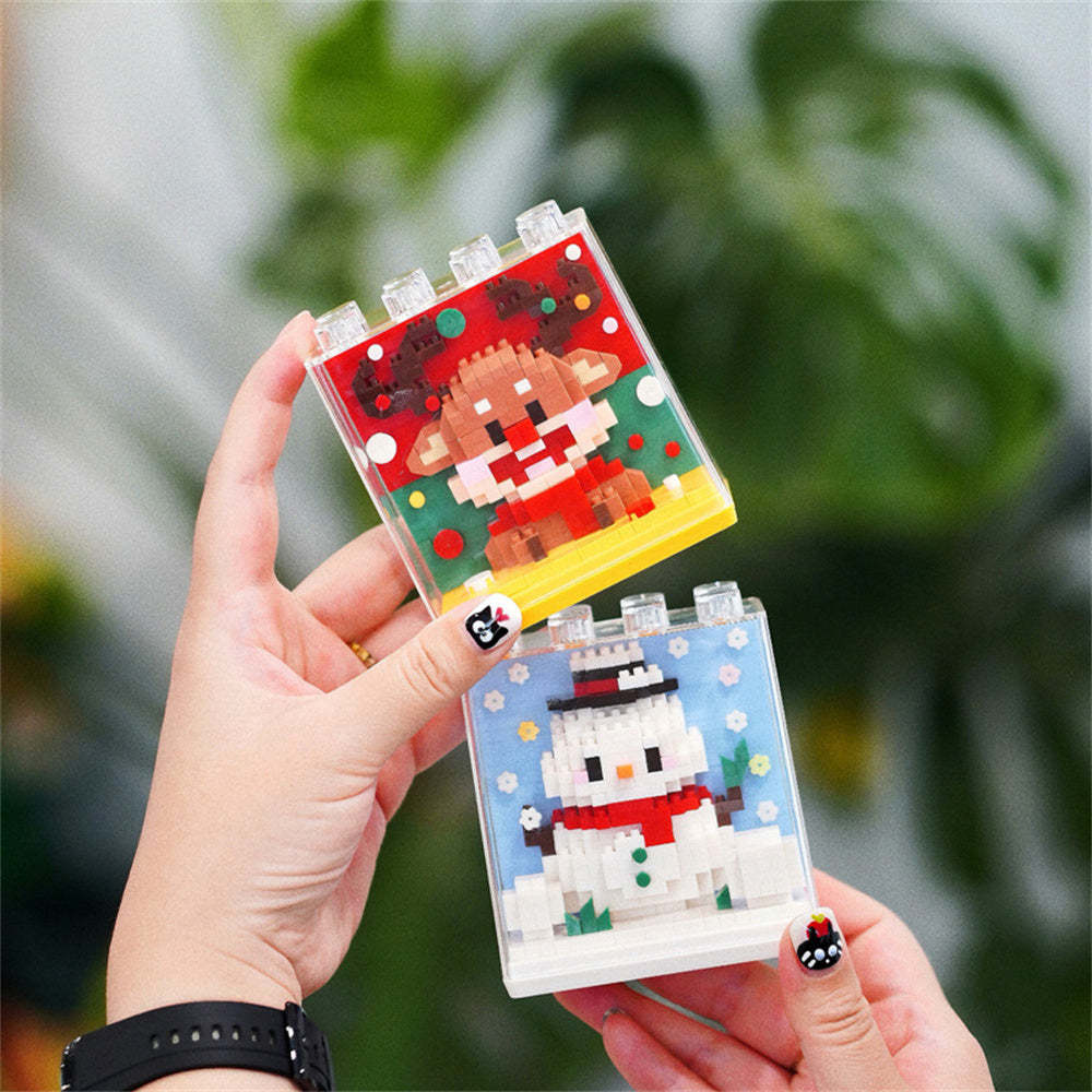 Christmas Building Block Toys with Cover Christmas Block Toys Gift for Kids - mysiliconefoodbag