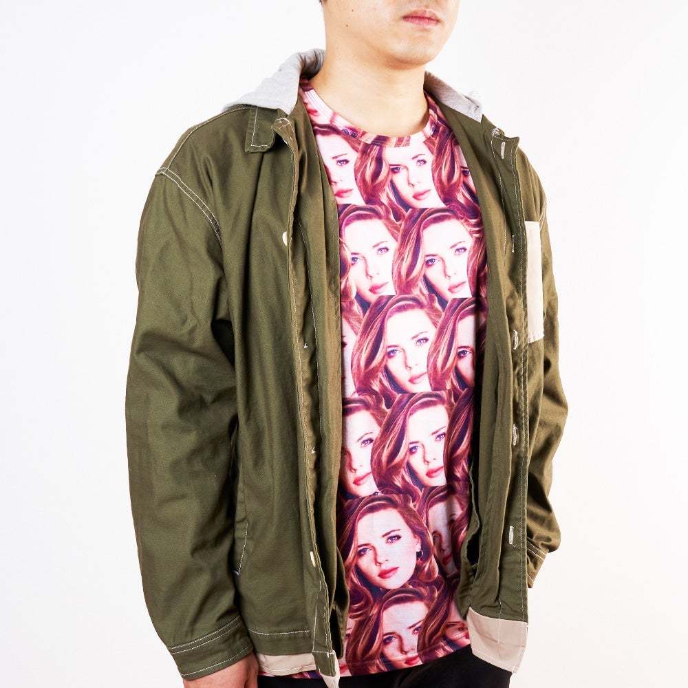 Custom Couple Face All Over Print Tee Two Face Men's T-shirt