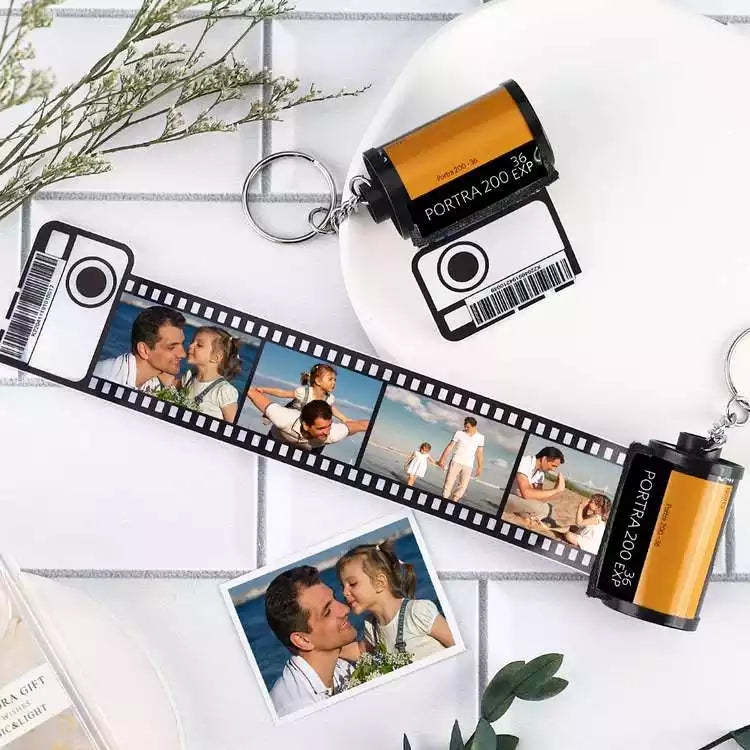 Anniversary Gifts Custom Spotify Code Camera Film Roll Keychain Gifts For Boyfriend 5-20 Photos - mysiliconefoodbag