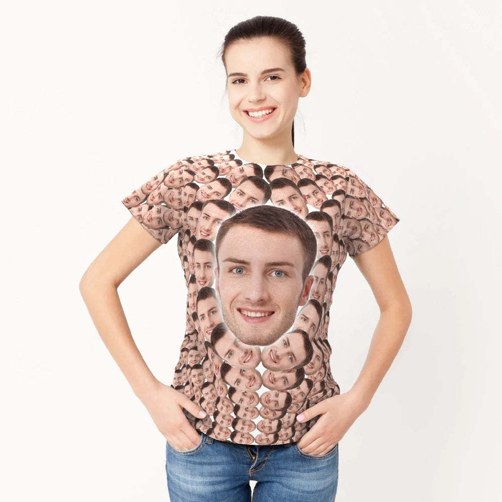 Custom Your Face All Over Print T-shirt  Adult T-Shirt Men