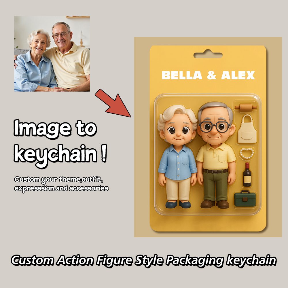 Custom Acrylic Keychain  Personalized Matching Keychains for Couple  Unique Gift Idea Double the Love - mysiliconefoodbag