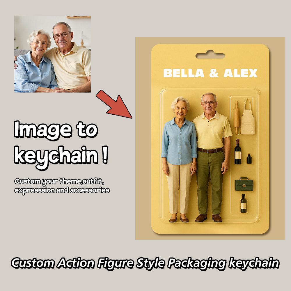 Custom Acrylic Keychain  Personalized Matching Keychains for Couple  Unique Gift Idea Double the Love - mysiliconefoodbag