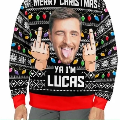 Custom Ugly Christmas Sweater for Naughty Couiples