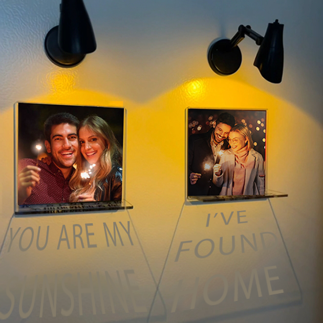 Custom Mini Porch Light with Projecting Text Perfect for Couples on Valentine's Day