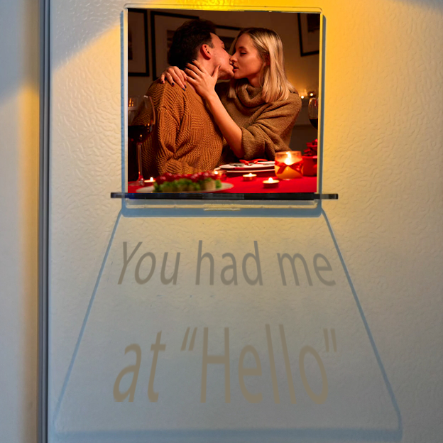Custom Mini Porch Light with Projecting Text Perfect for Couples on Valentine's Day