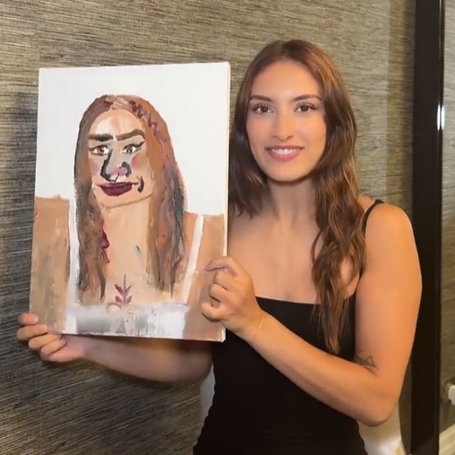 “Drawing of Us” Personalized Paint Kit – Turn Your Photo into a Date Night Canvas (12 Colors Included)