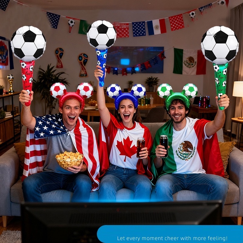 World Cup Cheer Sticks 2026, Soccer Party Supplies, Stadium Noise Makers, Football Watch Party Decorations, Fan Clappers and Accessories