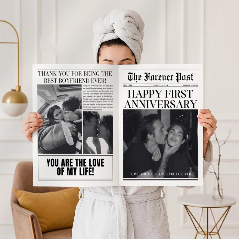Personalized Newspaper for Couple's LOVE STORY on Valentine's Day