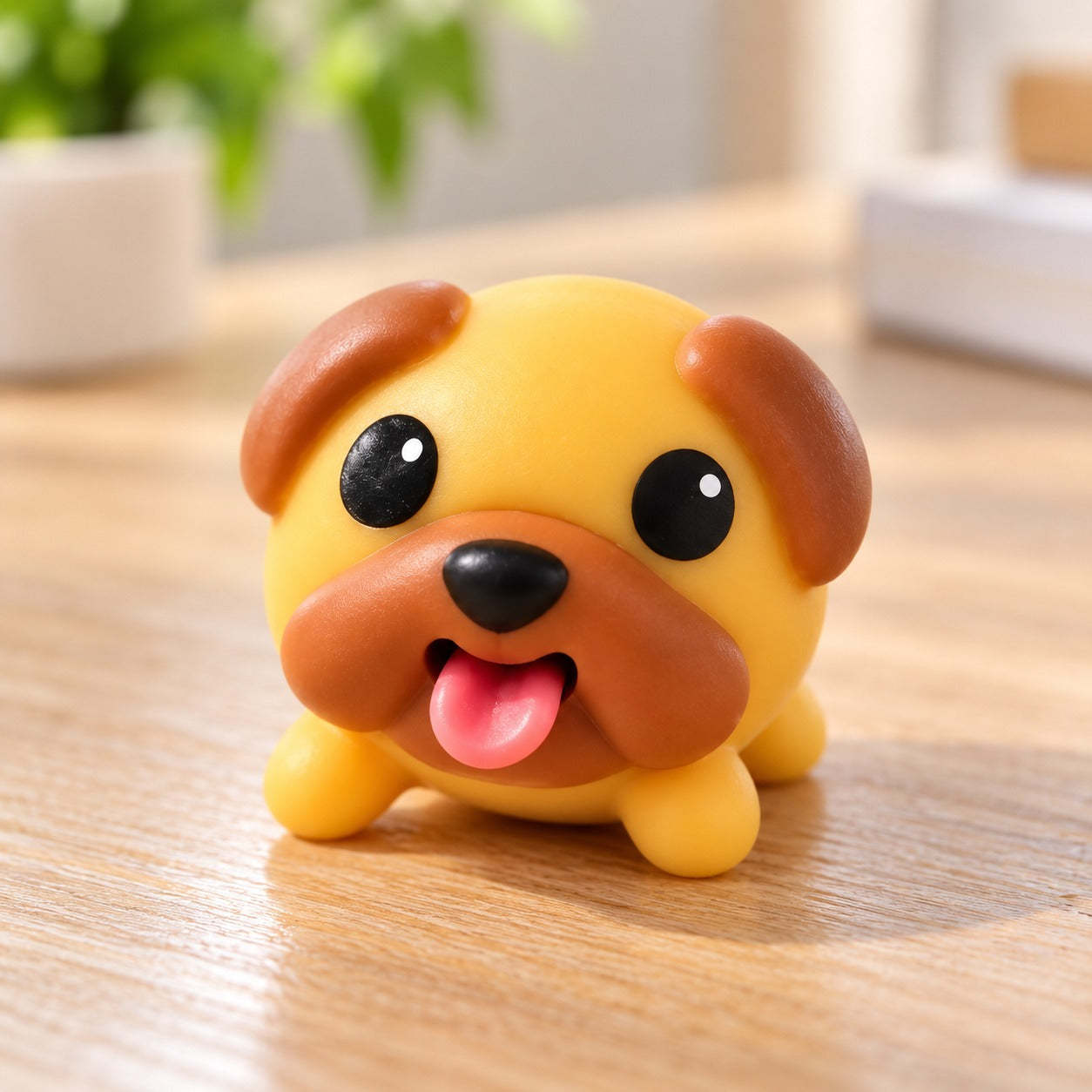 Moji Dog Tongue Out Puppy Squishy Toy Cute Cartoon Vinyl Pinch Decompression Vent Prop Desktop Ornament Gift