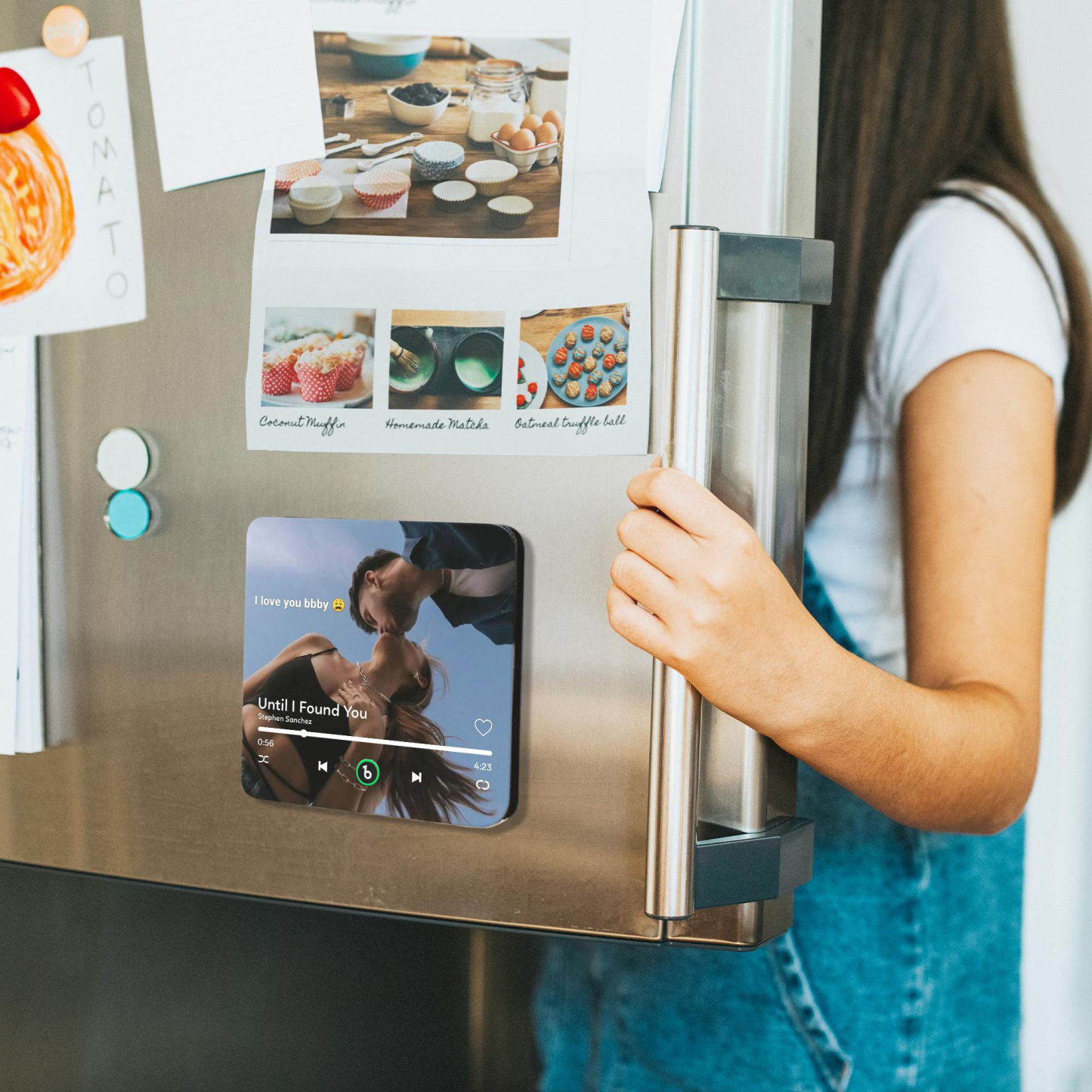 Custom Music Gift Fridge Magnet Custom Photo Music Box Music Box Play Song Valentine Gift For Her Photo Music Magnet Anniversary Gifts for Couple - mysiliconefoodbag