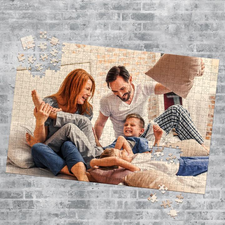 Custom Clear Jigsaw Puzzle Memorable Gifts For Best Dad-35-1000 Pieces - mysiliconefoodbag