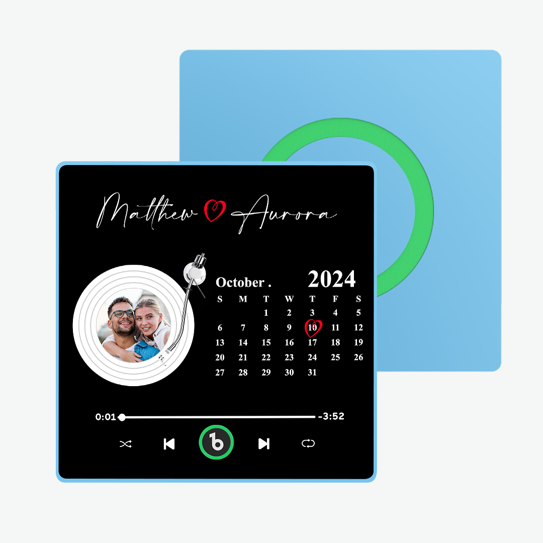 New 4.0 Upgrade Photo Colorful Album Fridge Magnet Personalized Music Fridge Magnet with Custom Name & Photo Fridge Magnet FridgeBeats Pro Supports Bluetooth Connectivity  Funny Gift for Couples