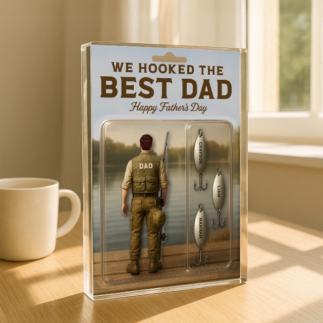 Celebrate Father’s Day with a Personalized Action Figure Portrait WE HOOKED THE BEST DAD – The Ultimate Fishing Tribute