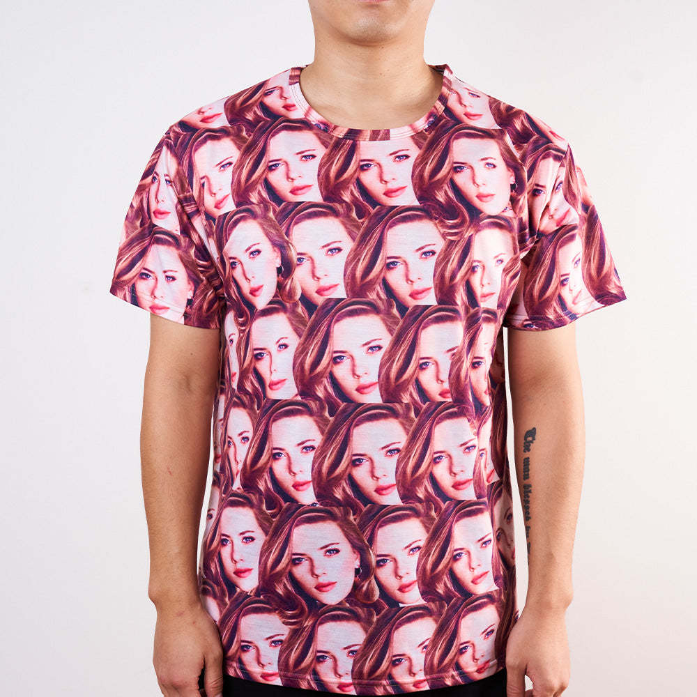 Custom My Face All Over Print Tee Mash Face Men's T-shirt
