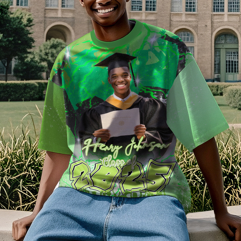 Custom 3D Graduation Shirt Personalized with Name & Year Gift for Her