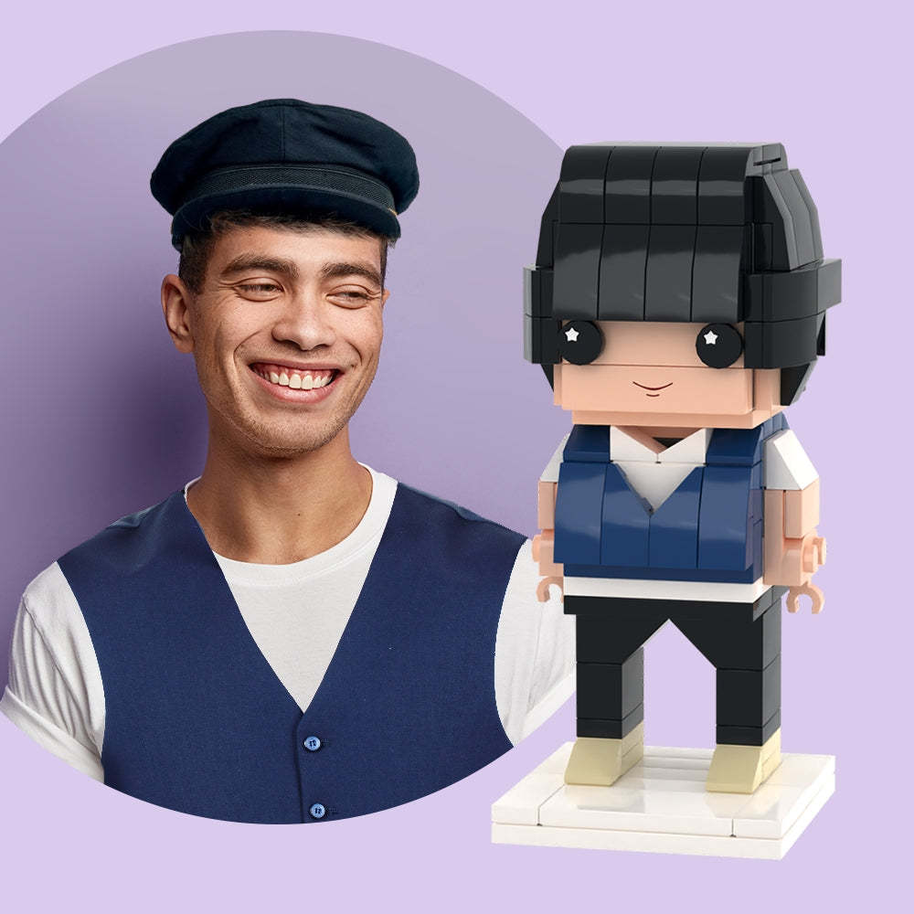 Fully Body Customizable 1 Person Detailed Version Custom Brick Figures Small Particle Block Toy Supermarket Cashier