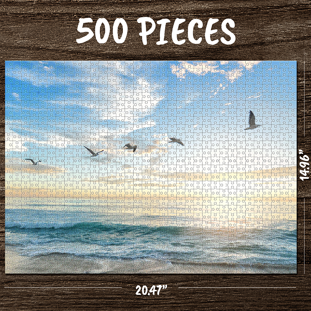 Custom Your Family Christmas Photo Puzzle 35, 150, 300, 500, 1000 Piece Jigsaw