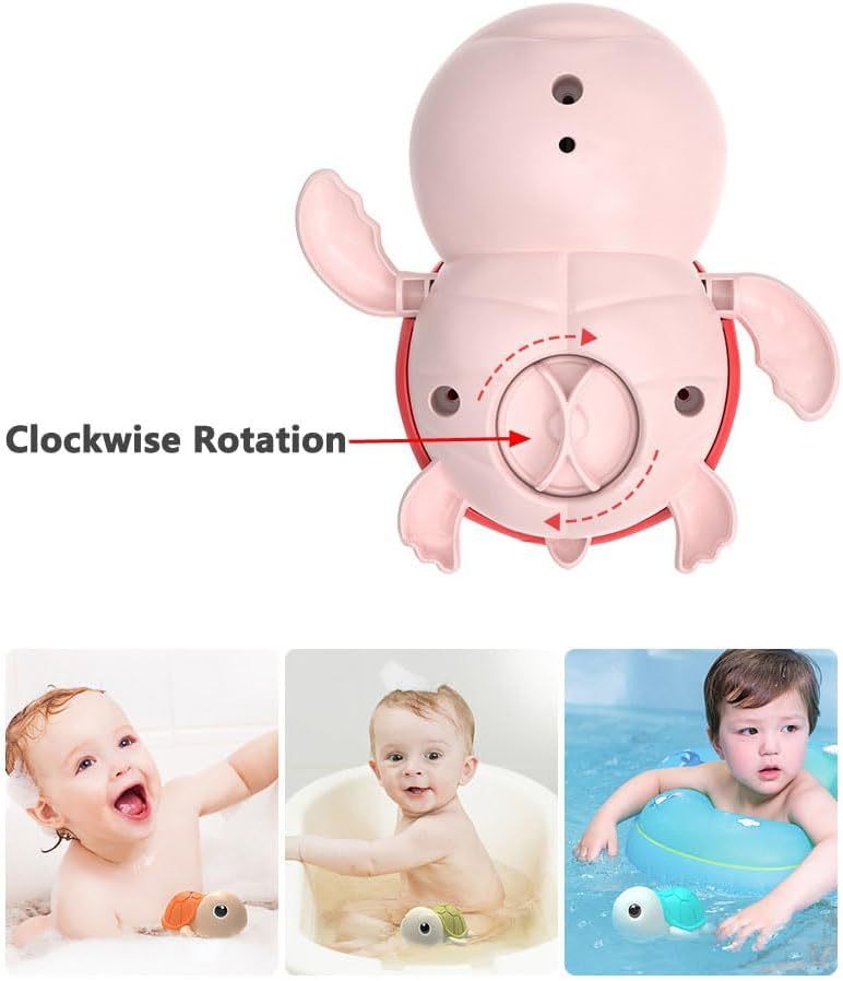 5-Pack Wind Up Animal Bath Toys for Toddlers 1-3 Swimming Pool Gift