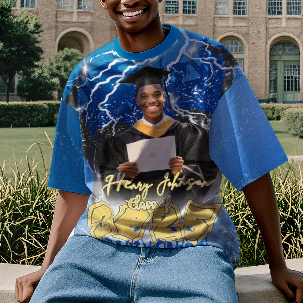 Custom 3D Graduation Shirt Personalized with Name & Year Gift for Her