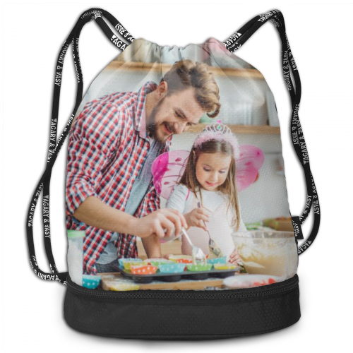 Bundle Photo Backpack Pet Bag For Supplies Custom Photo On Drawstring Sportpack
