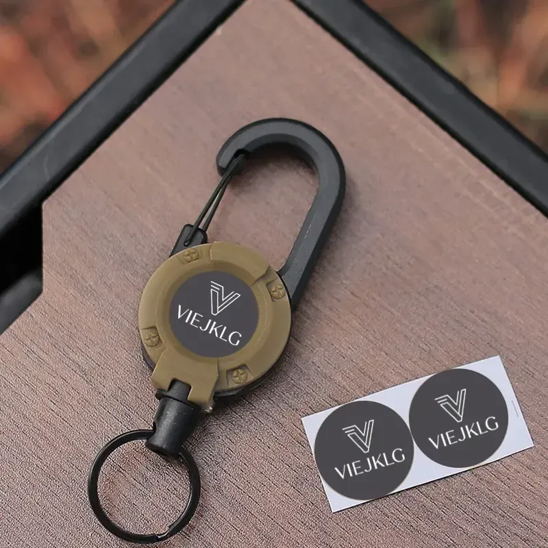 3 In 1 new multifunctional Retractable Pull Reel Carabiner Keychain, Strong Steel Wire Rope Buckle,Outdoor Sport Keychain Tool keychain accessories