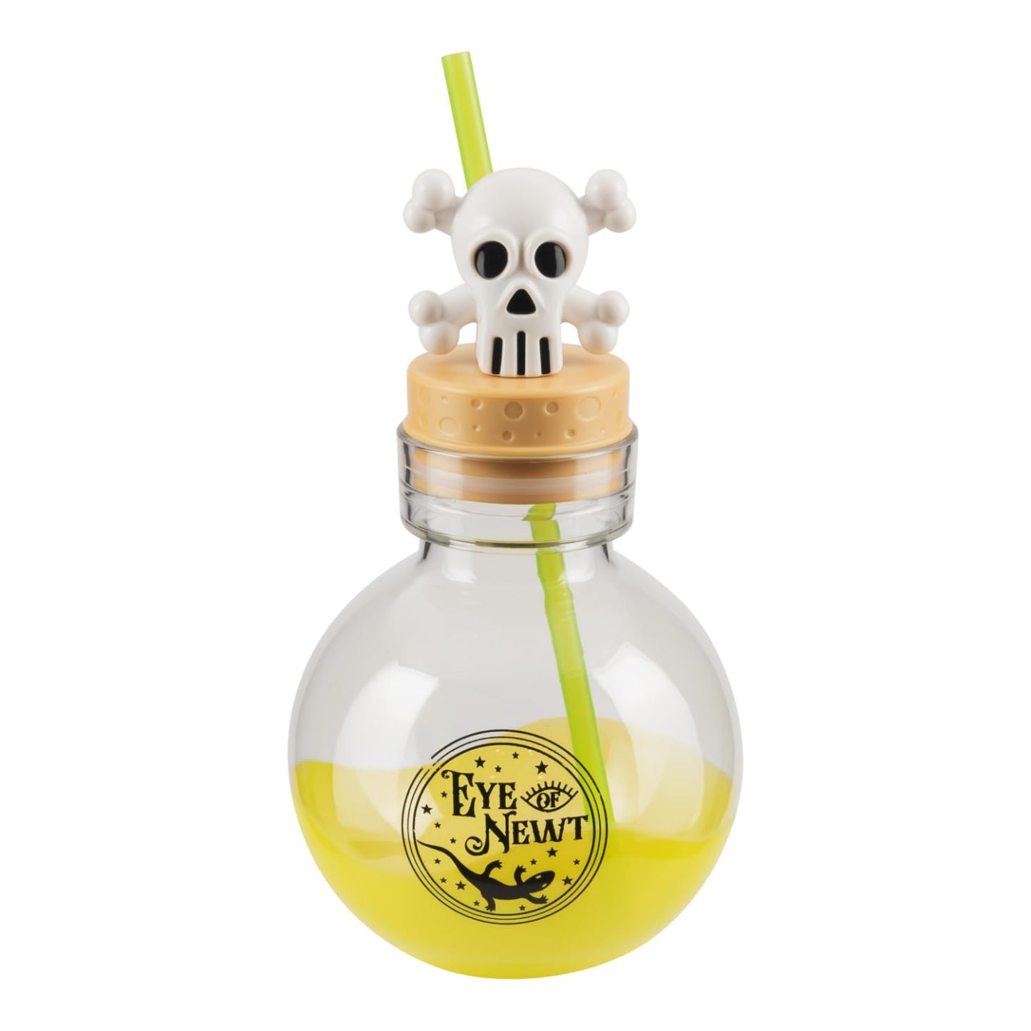 30 oz Potion Bottle with Removable Lid and Straw | Durable, BPA-Free Plastic Halloween Water Bottle with Spooky Design for Trick-or-Treating, Parties or Everyday Use