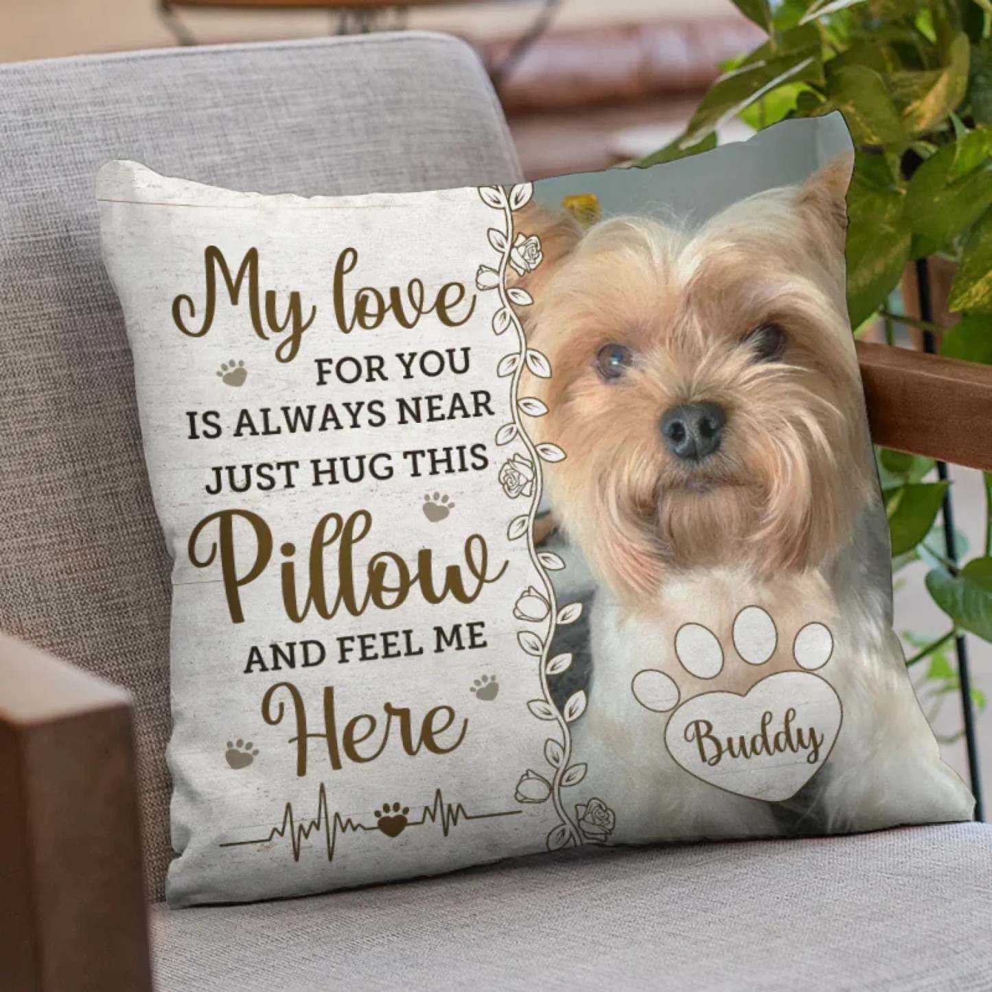 Memorial Personalized Custom Pillow | Sympathy Gift For Pet Lovers