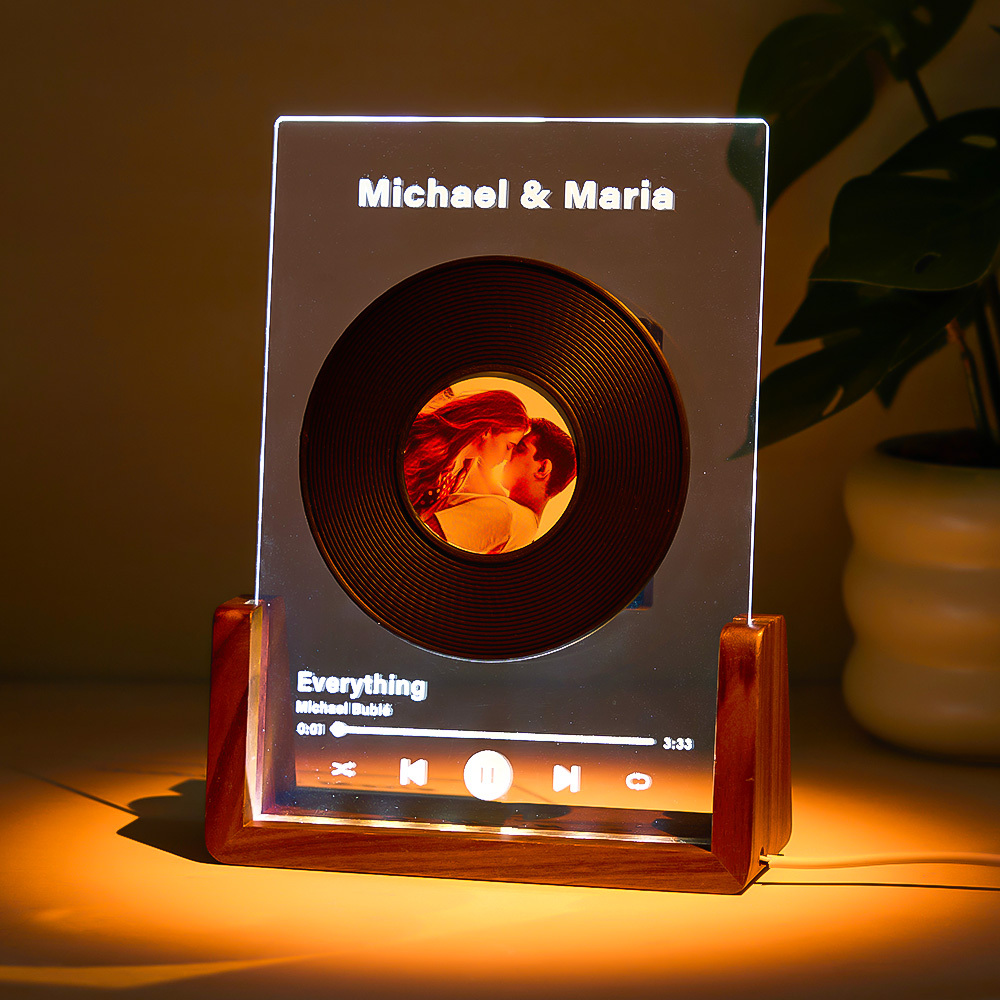 Auto-Music Player Night Light Personalized Photo & Music Lamp That Plays Music Without Cell Phone Multiple Styles Anniversary Gift for Couples