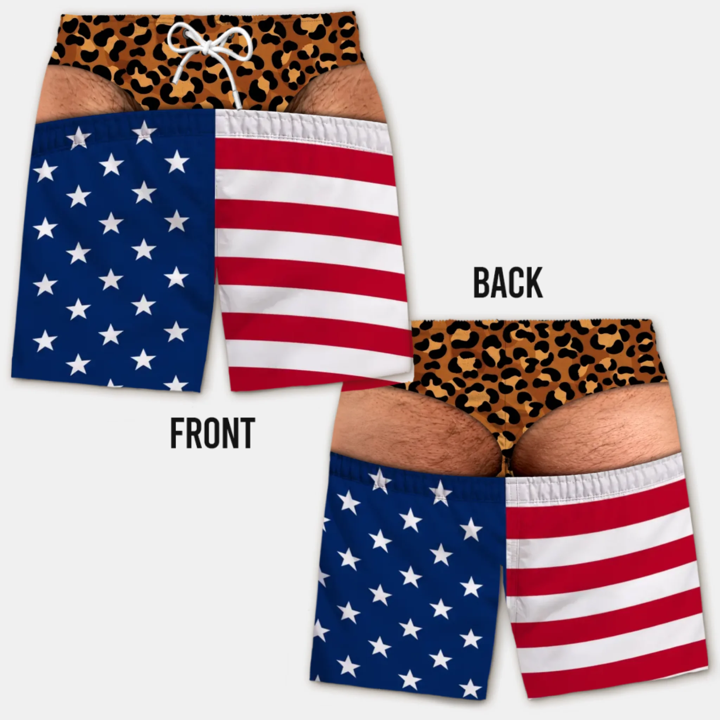 Funny Men's Optical Illusion Swim Trunks – Novelty Beach Board Shorts for Summer Parties - mysiliconefoodbag