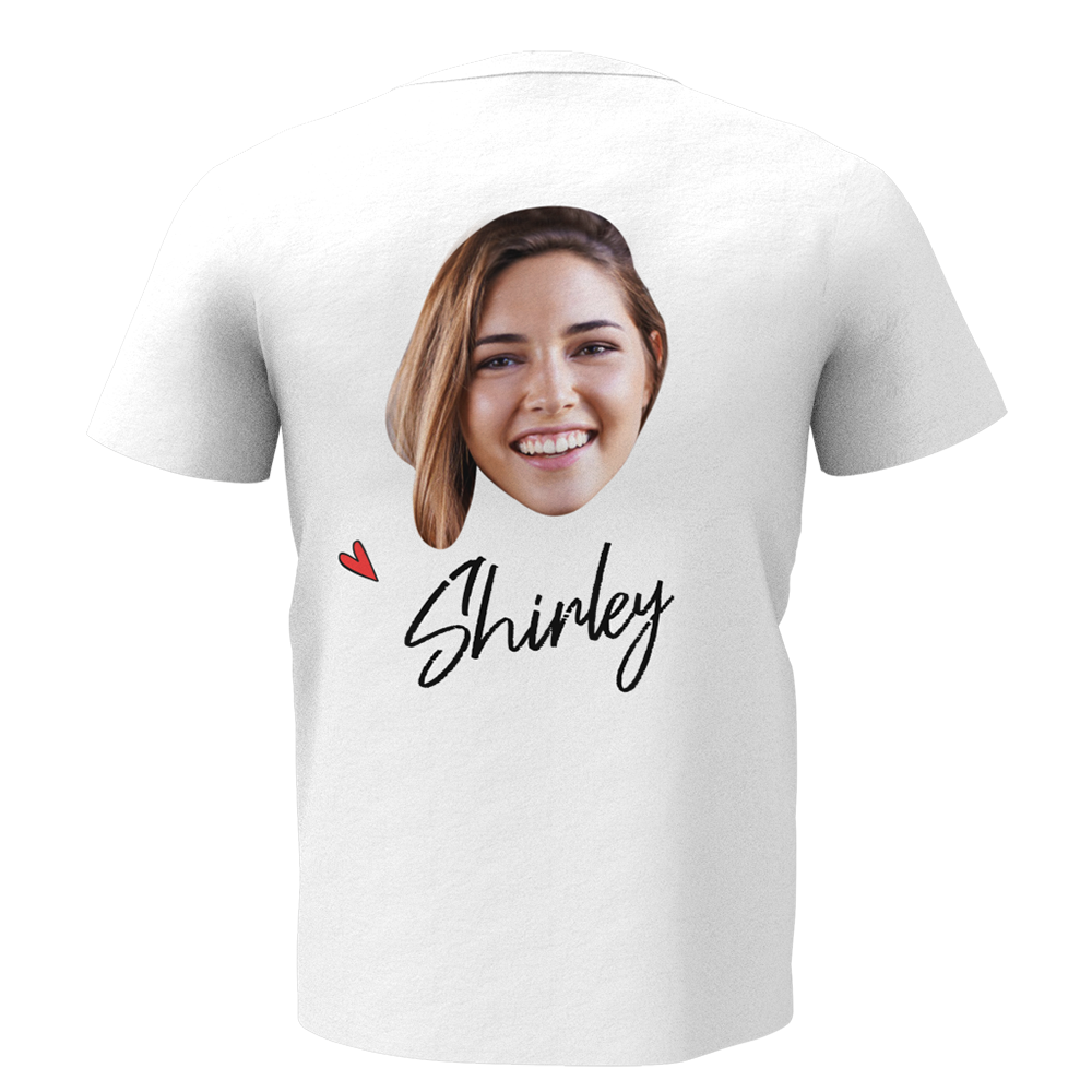 Custom Photo Name Man T-shirt For Wedding Bridegroom