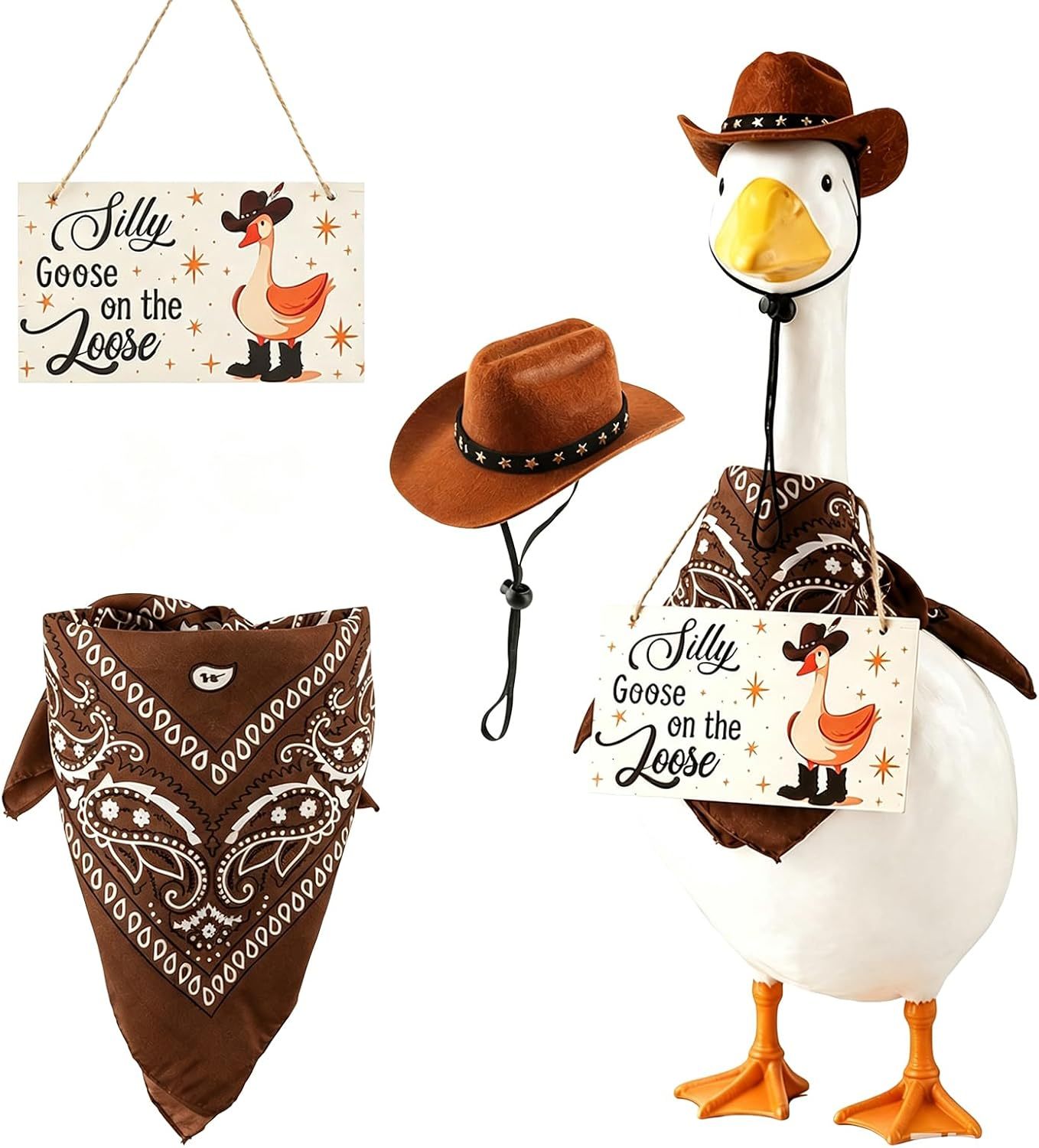 Porch Goose Outfits Goose Costume for 23" Goose Statue