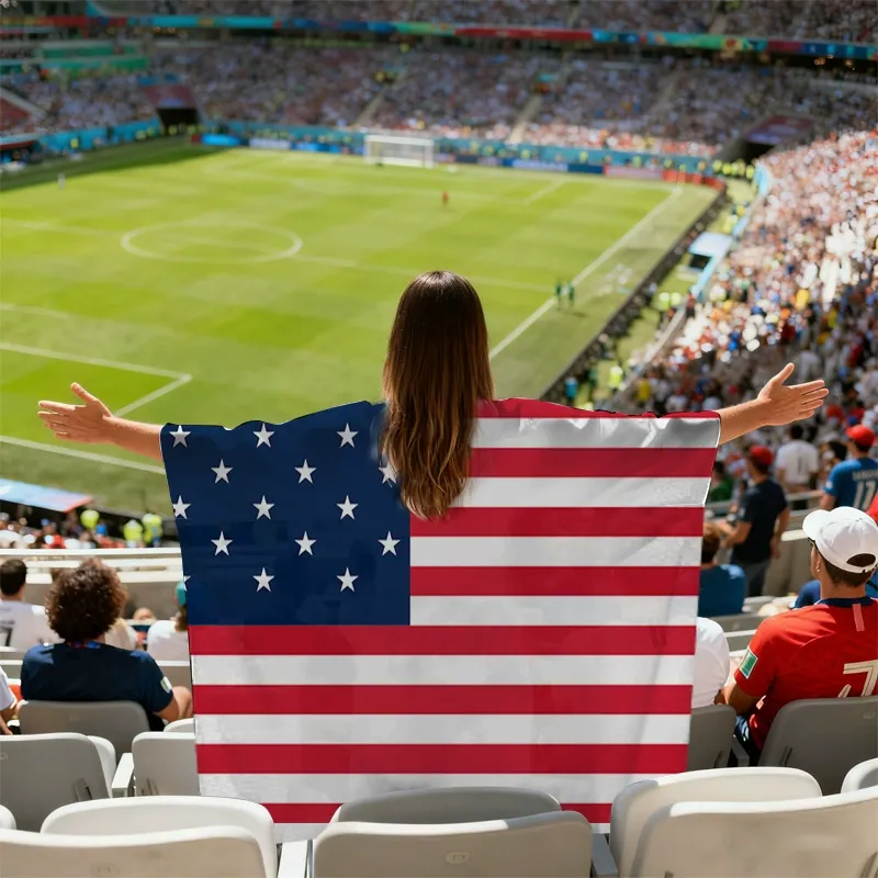 National Flag Cape World Cup Fan Body Flag Multi-Country Styles For Football Events 90x150cm