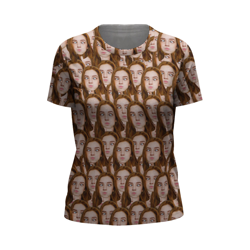 Custom Face T-shirt Women's T-shirt Personalized T-shirt for Wife