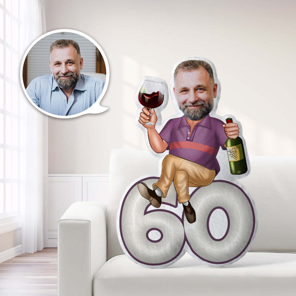 Uncle Casual Birthday Gifts Custom Birthday Pillow Personalised Photo Pillow Customized Age Pillow - mysiliconefoodbag