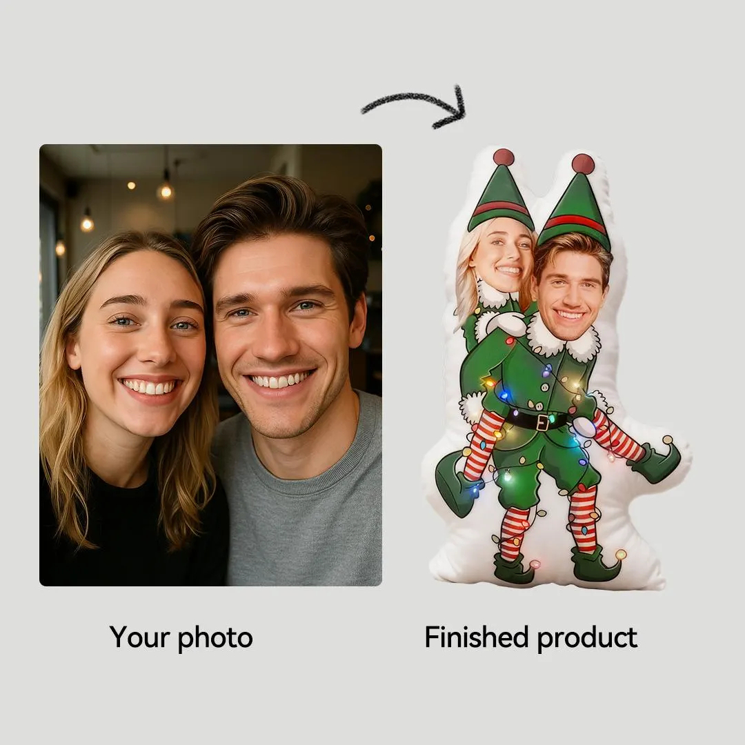 Personalized Christmas Tree Pillow, Custom Family Photo Cushion with Pets and Kids, Festive Holiday Gift, 2025 Christmas Decor