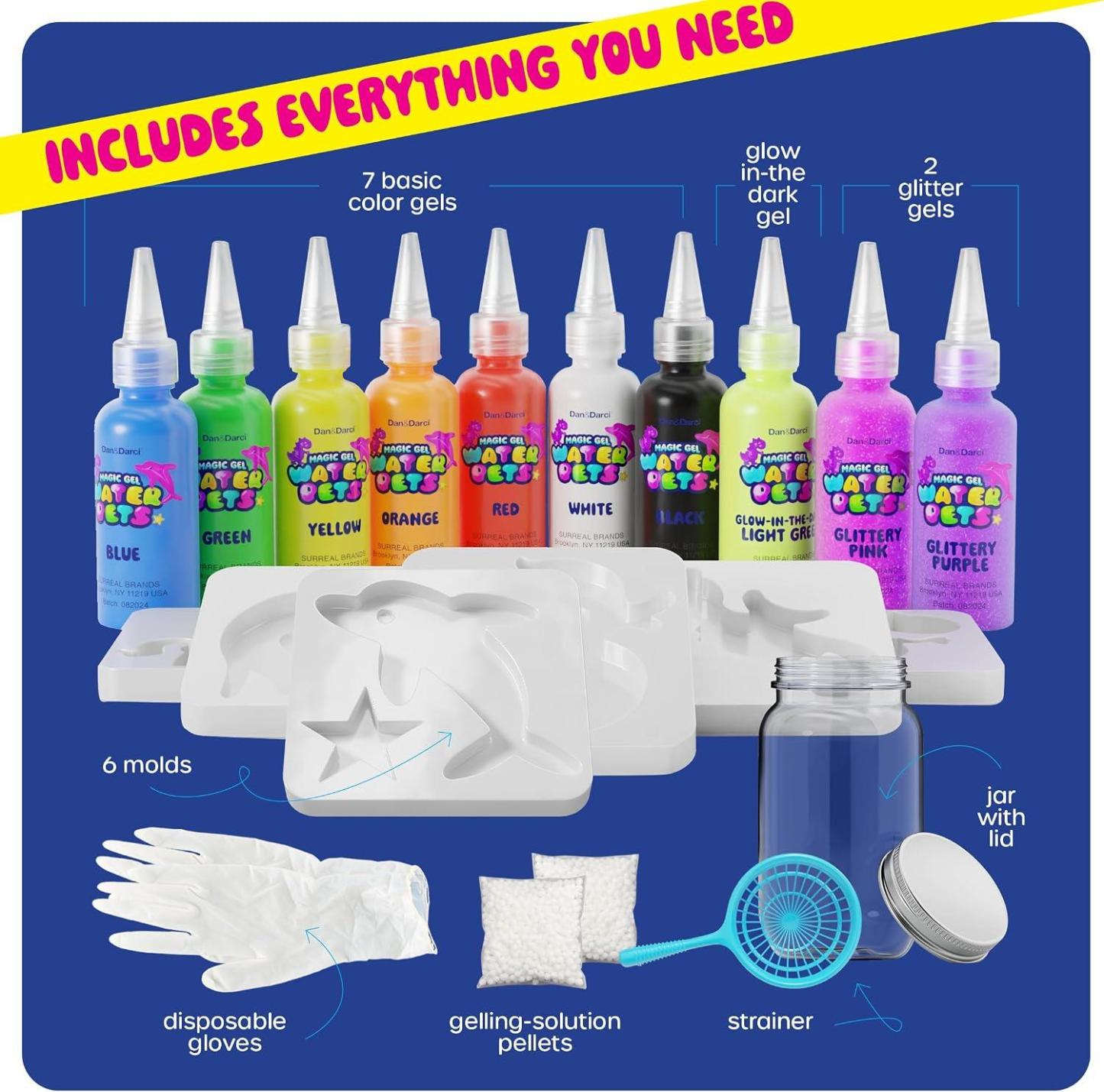 Magic Gel Water Pets Kit for Kids - Gifts for Kids - Squishy Maker Set | Craft for Kids - Gifts for Boys & Girls - Make Your Own Squishies Toys Crafts - Aqua Fairy Magic Elf Toy Kit - Birthday Gifts